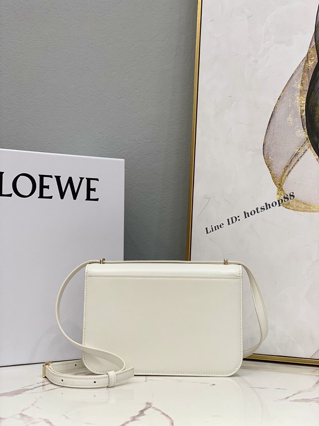 Loewe專櫃2022全新Goya系列中號手袋 羅意威爆款純色全皮肩背斜挎女包 lyw1068